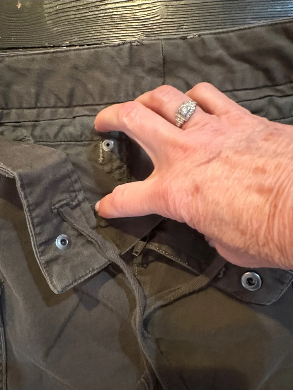 Athleta Olive Cargo Mini Skirt with Utility Pockets and Grommet Waist